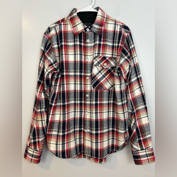 rag & Bone Engineered Plaid Button Down Shirt Jacket Size Medium - Picture 2 of 16